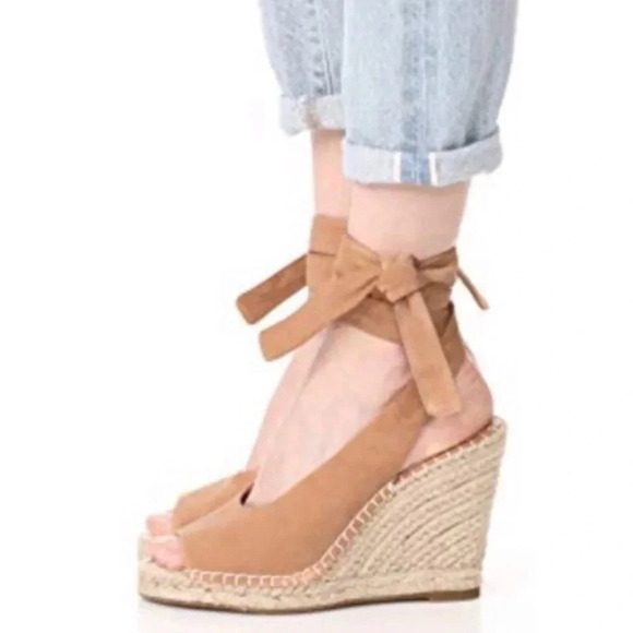 🌸NEW🌸 JOIE Kael Suede Ankle Wrap Espadrille - Picture 2 of 11